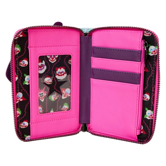 Loungefly Killer Klowns from Outer Space Jumbo Cosplay Glow Zip Around Wallet‎ - Picture 7 of 7
